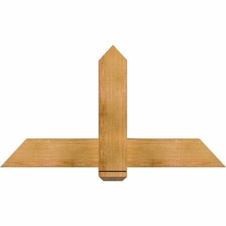 Ekena Millwork Eugene Rough Sawn Timber Gable Bracket, Western Red Cedar, 48"W x 26"H x 4"D x 6"F, 13/12 Pitch GBW048X26X0406EUG00RWR